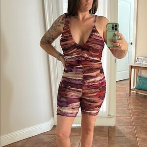 Multicolor Sleeveless Bodycon Romper